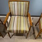 Set Of Three Walnut Arm Rest Chairs thumbnail 3