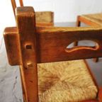 Set Of Six Brutalist, Rustic Dining Chairs thumbnail 7