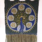 Vintage Wollen Wandkleed Met Pauw Muurkleed thumbnail 2