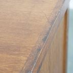 Antiek Art Deco Bureau Uit Begin 20e Eeuw Gemaakt Van Eikenhout In Amsterdamse School Stijl thumbnail 11