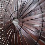 Bamboe Wandlamp Rond Bruin L thumbnail 9
