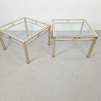 Set 2 Vintage Salontafel Chroom Messing Fratelli Orsenigo 70 thumbnail 5