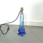 Blauw Glazen Lamp Val Saint Lambert België thumbnail 6