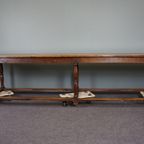 Uitzonderlijk Lange Antieke 19E Eeuwse Engelse Eikenhouten Eettafel, 5 Meter, Refectory Table thumbnail 8