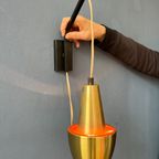 Oranje Lichte Deense Mid Century Space Age 'Rod' Wandlamp thumbnail 3