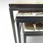 Mid Century Design Marmer Mozaïek Mimiset, Metalen Onderstel thumbnail 8