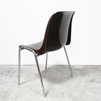 Vintage Helmut Starke Stapelbare Kuip Stoelen, High Gloss Bruin. thumbnail 5