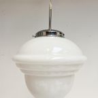 Opaalglazen Plafondlamp Met Kabel Uit De 1960’S thumbnail 3