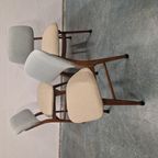 Set Van 3 Vintage Eetkamerstoelen Vintage Stoelen Teakhout thumbnail 11