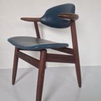 Vintage Teak Koe Hoorn Cow Horn Tijsseling Eetkamer Stoel thumbnail 5