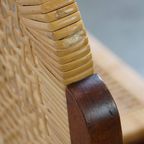 Leuke Set Van 2 Houten Art Deco Design Eetkamerstoelen Met Een Rieten Zitting En Rugleuning thumbnail 12