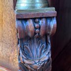 Antiek (+/- 1780) Dubbelgebogen Mahonie Kabinet, 243 Cm Hoog thumbnail 4