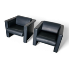 Pair / Trix And Robert Haussmann / Leather Chairs By Knoll thumbnail 7
