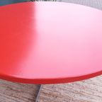 Rode Ronde Xl Eettafel 130 Cm Vintage Space Age Design Tafel thumbnail 7