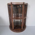 Art Deco Hal Kastje Noten Hout Spiegel. thumbnail 9