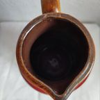 Vintage Scheuring West Germany Vaas Karaf Rood Bruin Lava 447-22 thumbnail 4