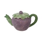 Antique - British Made - Fruit / Vegetable Shaped Teapot - Glazed Ceramic And Marked At The Bottom thumbnail 5