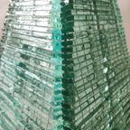 French Glass Pyramid Shaped Sculptured Table Lamp, 1970S thumbnail 8