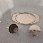 Gehamerd Melk En Suiker Setje Op Dienblad thumbnail 6