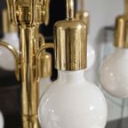 Vintage Hanglamp Met Glazen Bollen Regency/ Sputnik thumbnail 8