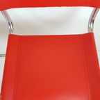 4 Krukken Rood Tuig Leer | Chroom | Marcel Breuer thumbnail 13