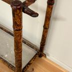 Art Nouveau Kapstok & Paraplubak Bamboe Circa 1890 Boho thumbnail 10