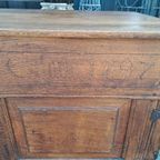 Oude Dekenkist, Opbergkist, Afm. 138x70m En 69cm Hoog. thumbnail 5