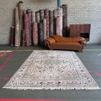 Handgeknoopt Oosters Keshan Vloerkleed 195X295Cm - Perzisch Tapijt - Roze Beige - Reliving thumbnail 13