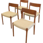 Set 4 Deense Vintage Eetkamerstoelen Stoelen thumbnail 18