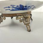 Antiek Japans Imari Bord Op Bronzen Pootjes thumbnail 7