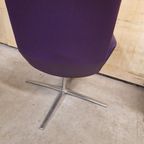 Stijlvolle Strakke Lexi Lounge Paarse Draaifauteuil thumbnail 11