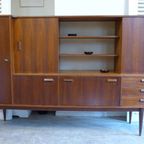 Mooie Vintage Highboard Midcentury Retro Buffetkast thumbnail 2