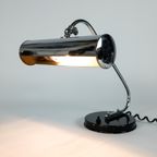 Art Deco - Pianolamp - Bureaulamp - Gispen Stijl - Metaal - Chroom - 2E Kwart 20E Eeuw thumbnail 3