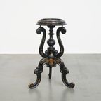 Zeer Aantrekkelijke Antieke Engelse Victoriaanse Japanse Stijl Plantentafel/ Bijzettafel thumbnail 5