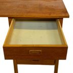 Vintage Bureau Desk Jaren 60 Teak Fineer Werkplek thumbnail 21