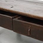 Robuuste, Antieke 18e Eeuwse Zuid-europese Boeren Salontafel Met Een Karaktervol Patina thumbnail 7