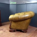 Vintage Leren Chesterfield Clubfauteuil In Barokstijl thumbnail 5