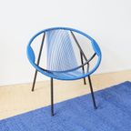 1960'S Blue Wired Balloon Chair thumbnail 3