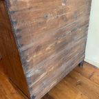 Oud Hollandse Eiken Ladenkast Commode Shabby Chic thumbnail 9