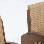 Set Art Deco Design Rattan Woven Lounge Chairs , 1930S Italy thumbnail 4