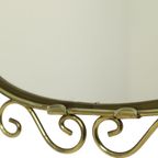 Hollywood Regency Deknudt Spiegel Met Kroon Jaren 60 thumbnail 14