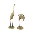 Vintage Koppel Messing Kraanvogels Hollywood Regency Design 31cm thumbnail 4