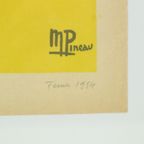 Vintage Ingelijste Poster Loterie Nationale France Fifties Reclame M. Pineau thumbnail 10