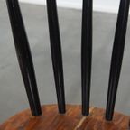 Set Van 2 Mooie Jaren ’60 Vintage Scandinavisch Design Eetkamerstoelen Met Gespijlde Rugleuningen thumbnail 8
