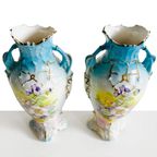 Set Art Nouveau Vaasjes Czechoslovakia Porselein 1920’s thumbnail 5