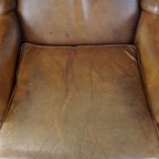 Charmante Schapenleren Oorfauteuil Met Een Mooi Patina En Een Goed Zitcomfort thumbnail 7
