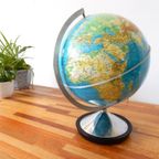 Retro Vintage Wereldbol Globe Lamp Tafellamp Uit 1973 thumbnail 3