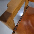 6 X Leather Dining Chair With Inflatable Seat / Leather Seat / Backrest thumbnail 7