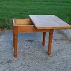Antieke Grenen Tafel Met Uitklapbaar Blad thumbnail 3