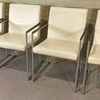 Set Van 4 Vintage Harvink Leren Eetkamerstoelen / Stoelen thumbnail 7
